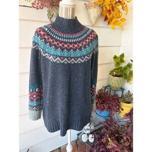 UK Based White Stuff UK 14 Fair Isle Colorful Jumper / Sweater Rare Size